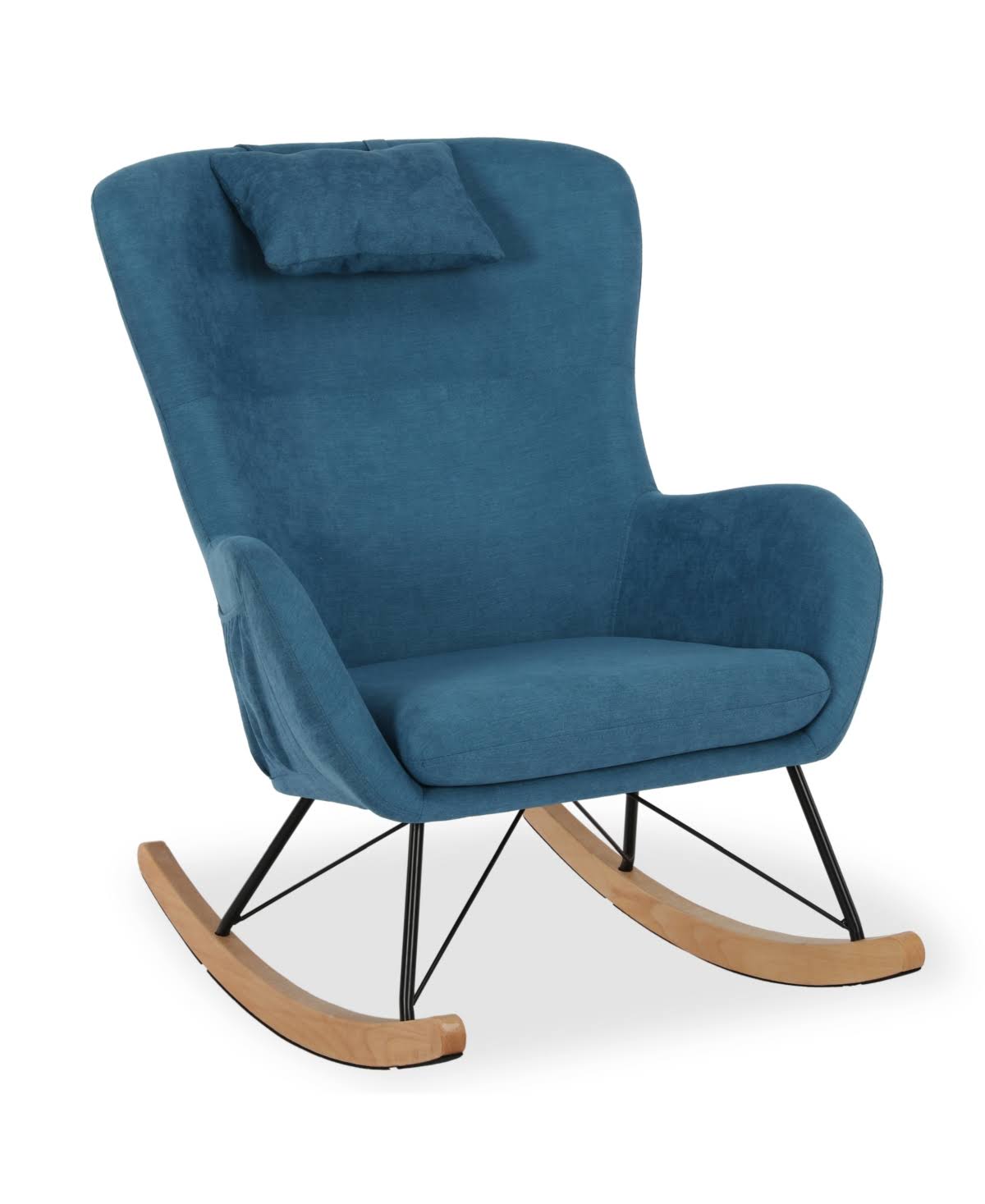 Gray Rocker Chair with Storage Pockets H594