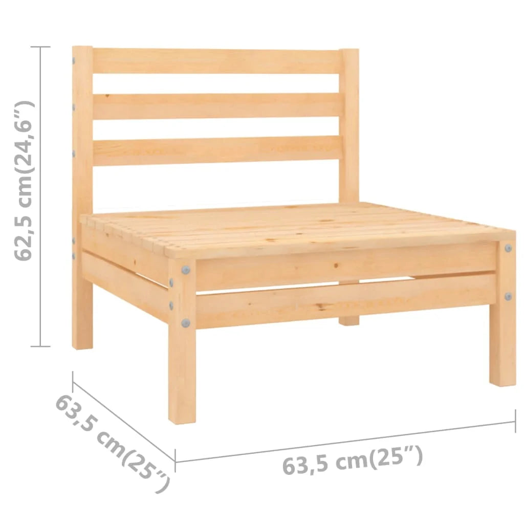 Patio Sofa Solid Pinewood H555