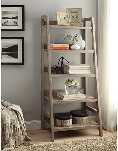 Gray 5 Shelf Bookcase V992