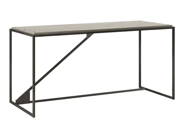Industrial L Shaped Desk with 3 Drawer Mobile File Cabinet, 62W, Cottage White B690