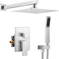 10 Inch Matte Black Rain Shower Head with Handheld Shower Faucets Sets A832230