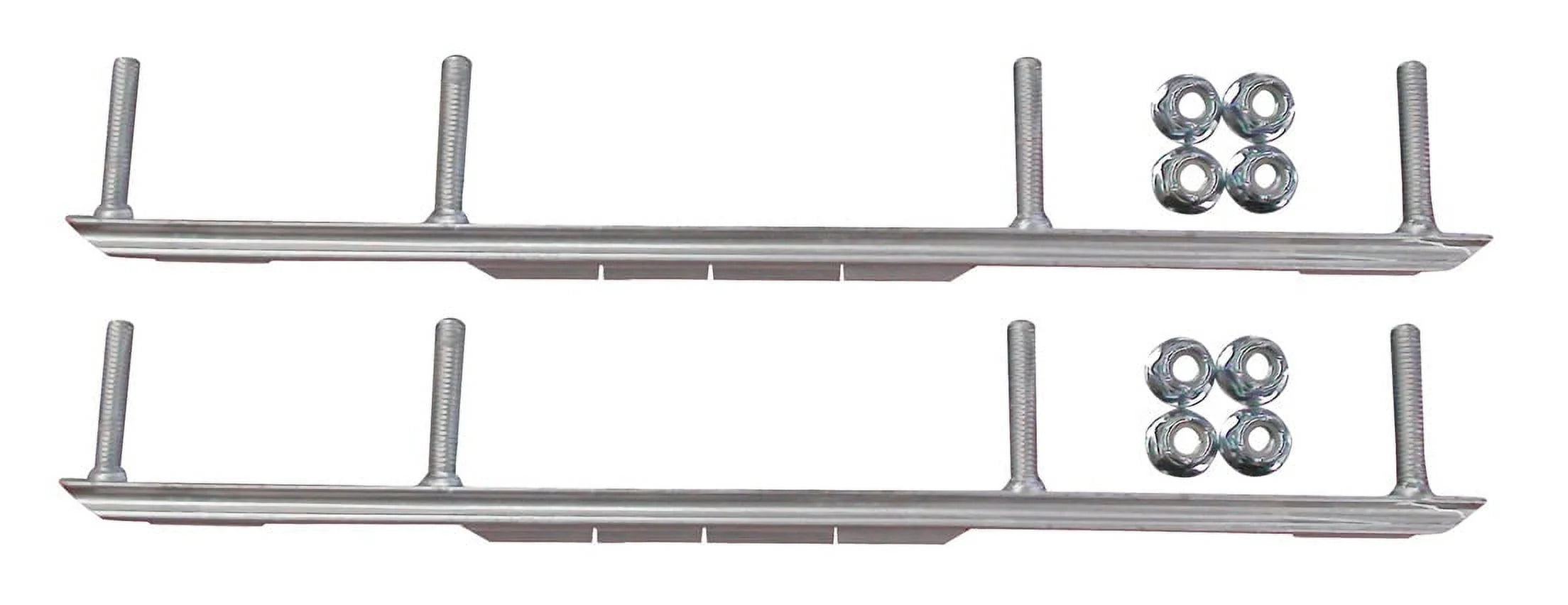 White Razor Snowmobile Skis with 7.5" Shaper Bars Complete Kit S7791