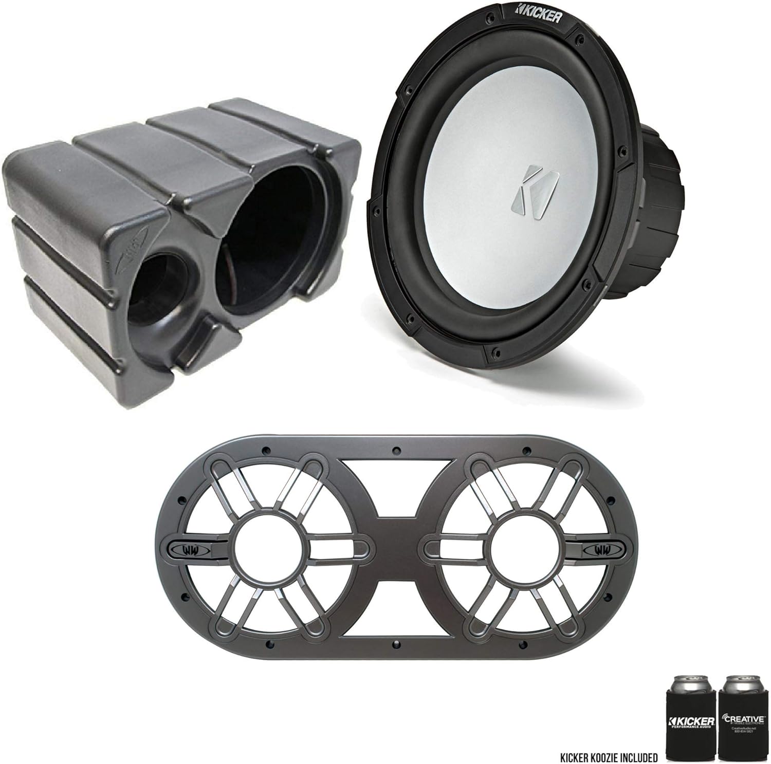 10-inch 2-Ohm Marine Grade Subwoofer with Ported Enclosure U217270