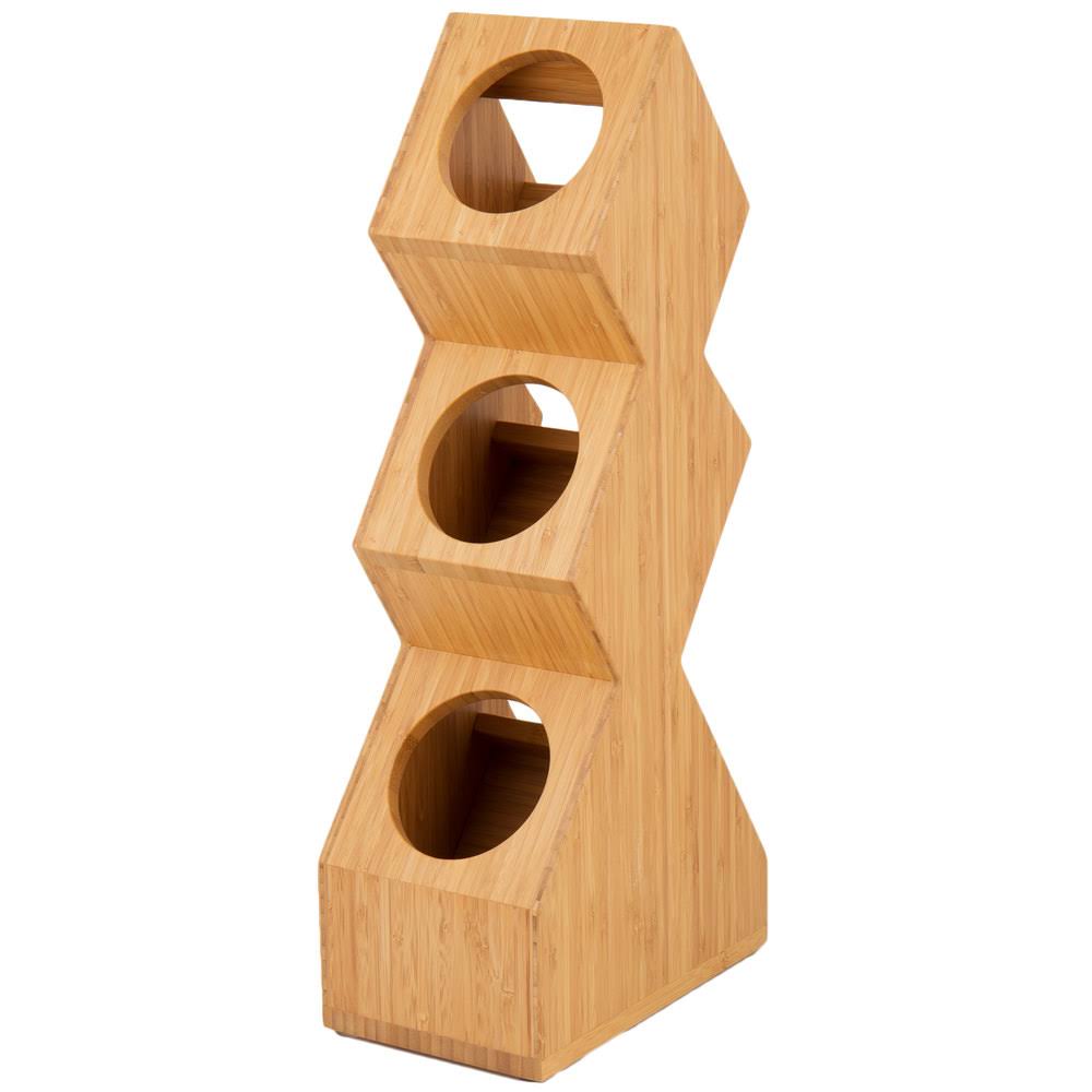 Bamboo 3-Compartment Cylinder Display J6516