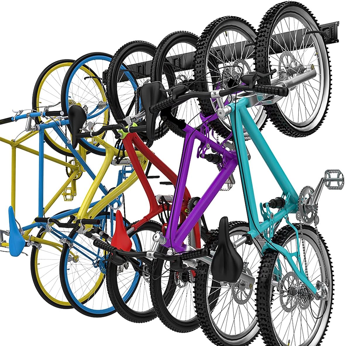 6 Bike Wall Mount Bike Storage Rack S1820