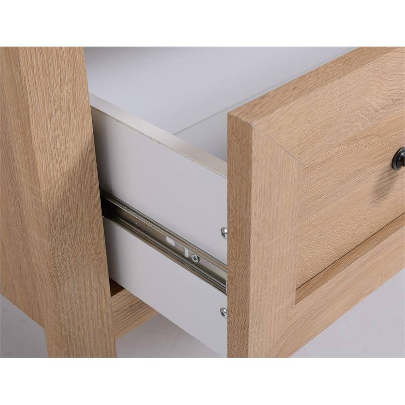 Light Oak Wood Accent Cabinet with Drawer X51930