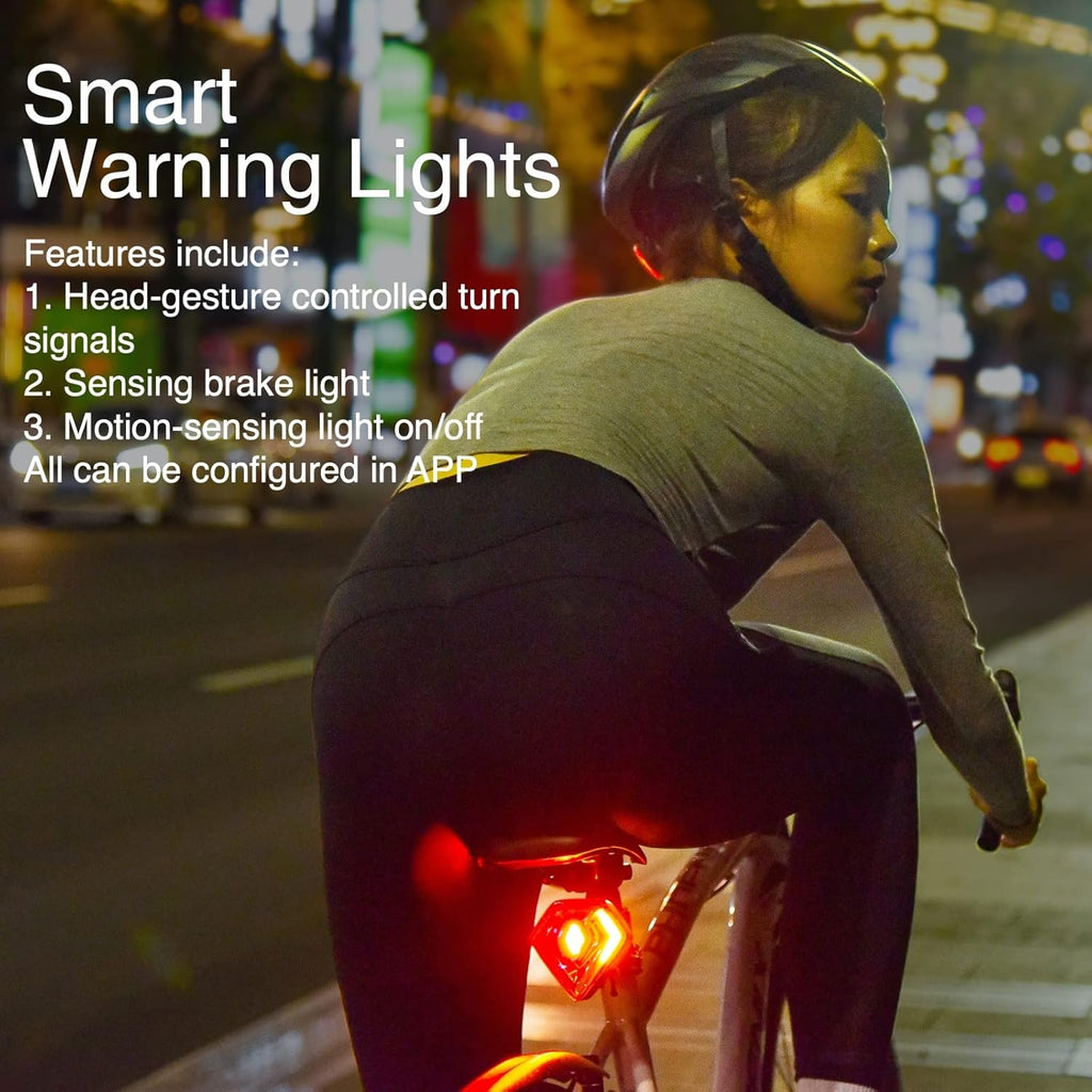 Smart Bike Tail Light with Theft Alarm and Turn Signals, IPX6 Waterproof, Pack of 2 T807