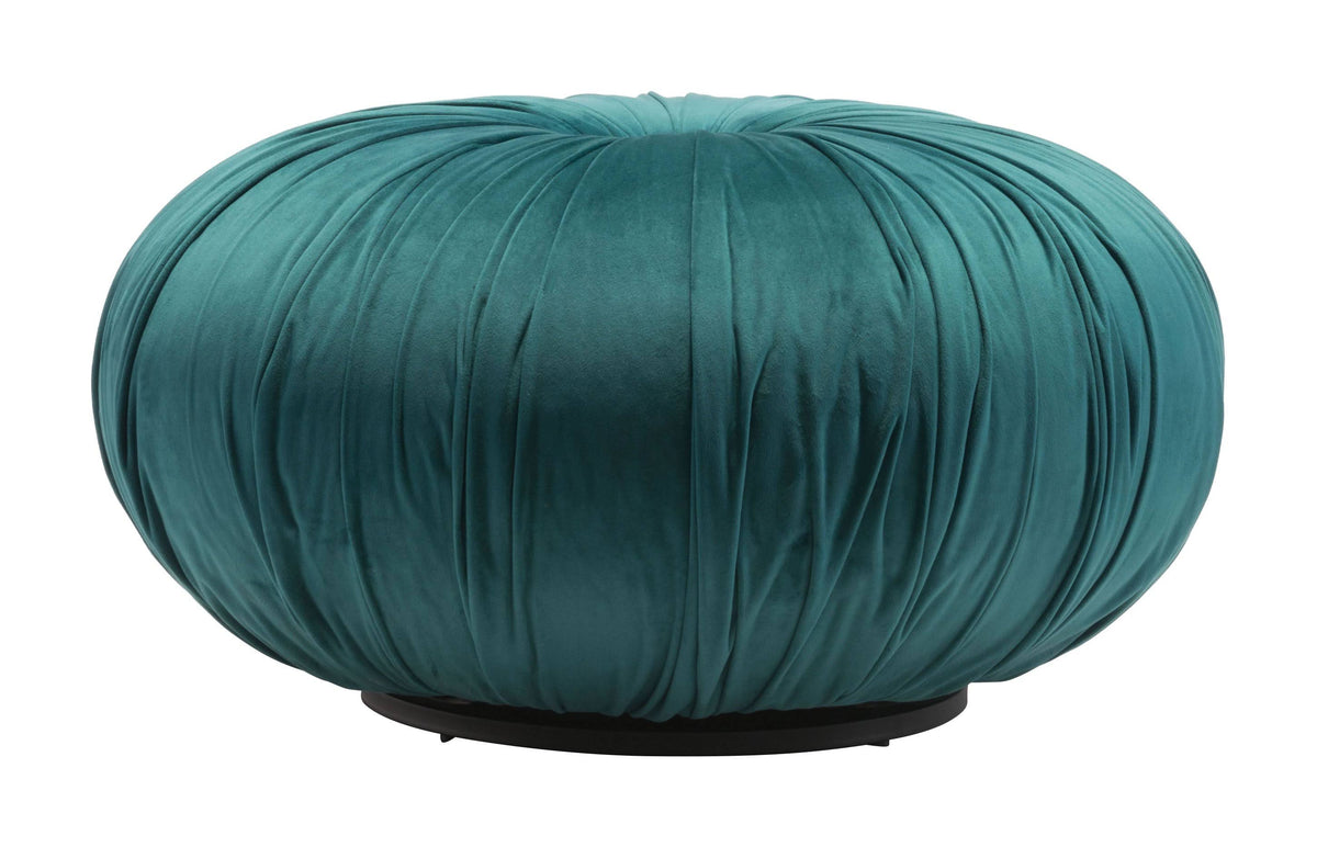 Light Blue Velvet Ottoman W177218