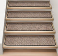 Set of 15 Black Carpet Stair Treads J215376