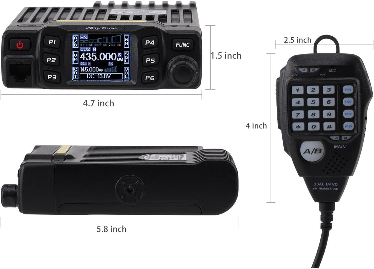Dual Band Transceiver Mobile Radio VHF/UHF Two Way Radio T303