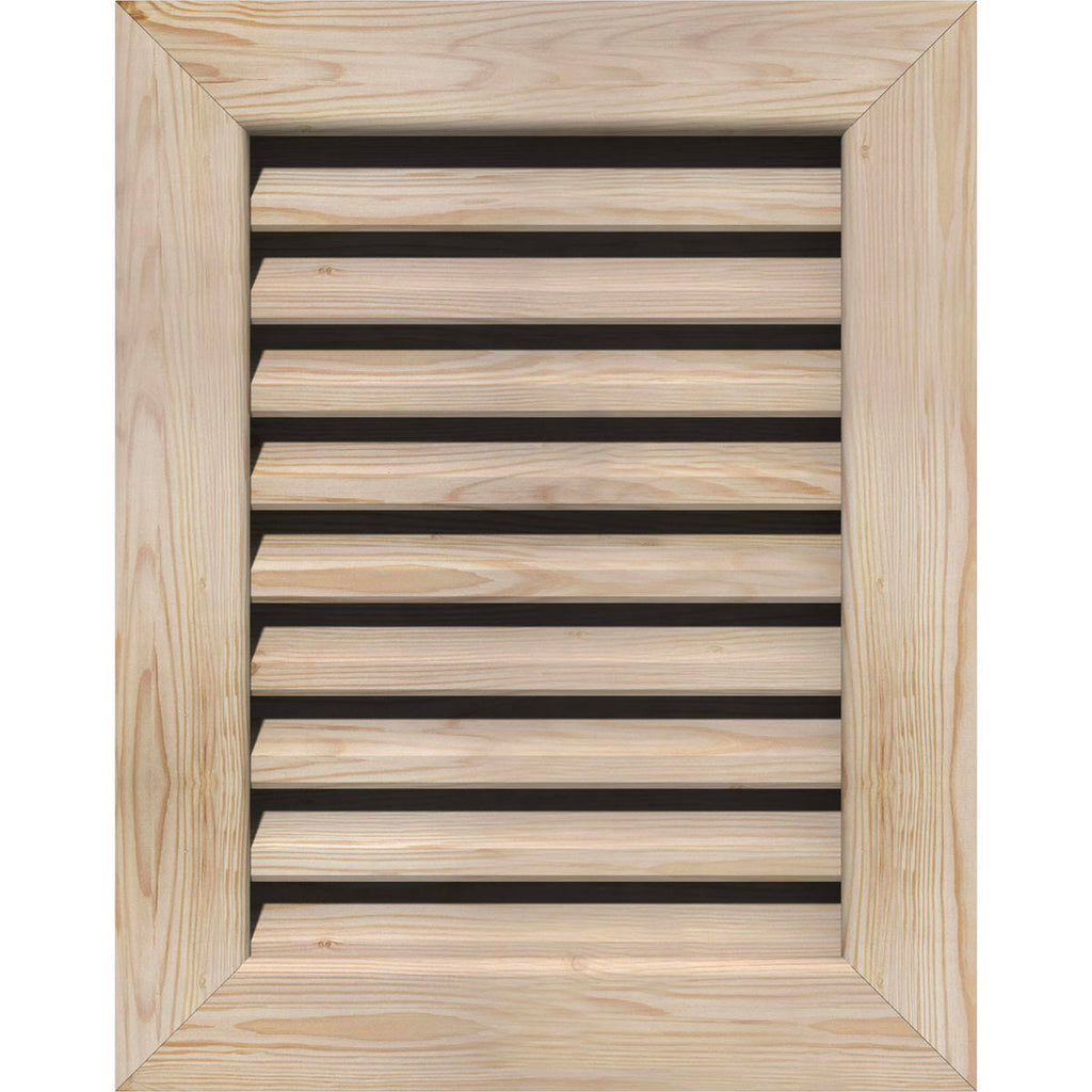 18-in W x 12-in H Vertical Gable Vent, Unfinished Pine R9076
