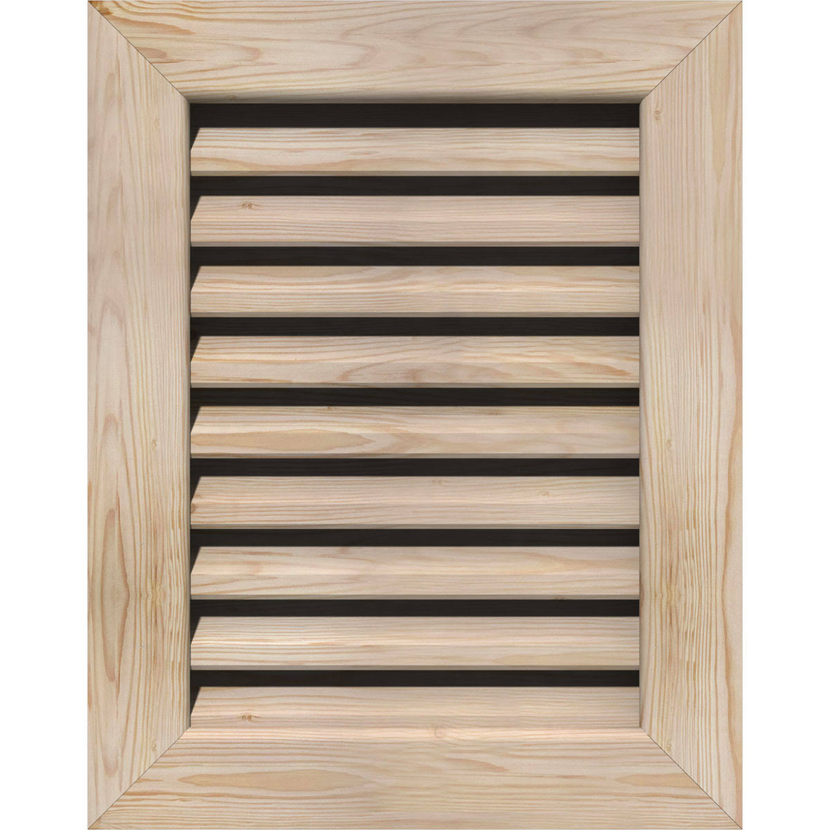 18-in W x 12-in H Vertical Gable Vent, Unfinished Pine R9076