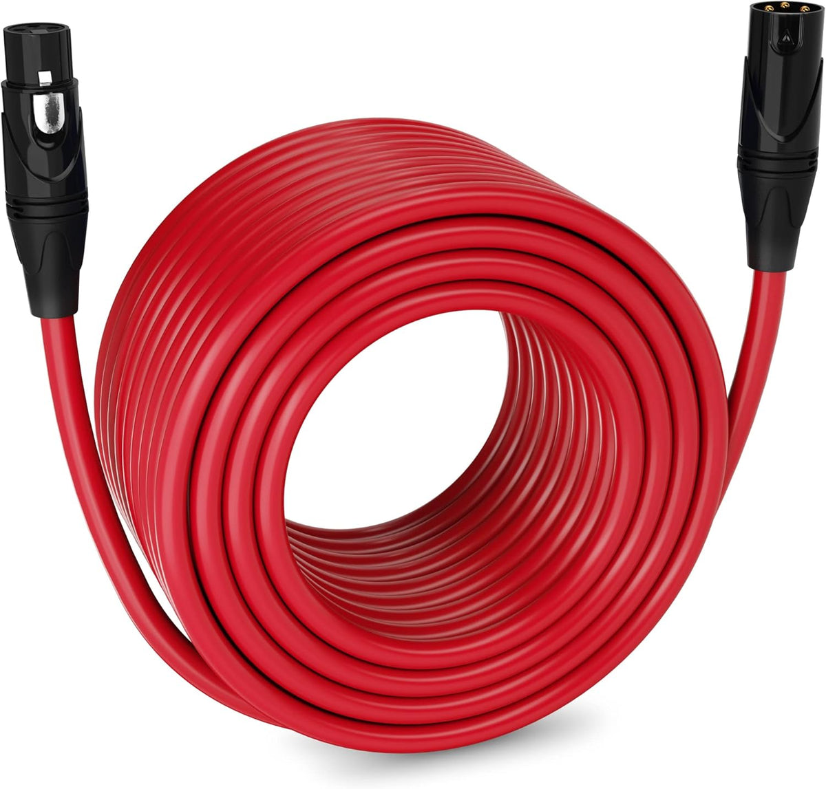 25 Feet XLR Microphone Cable, Male to Female 3 Pin, Pink, Pack of 2 T12615