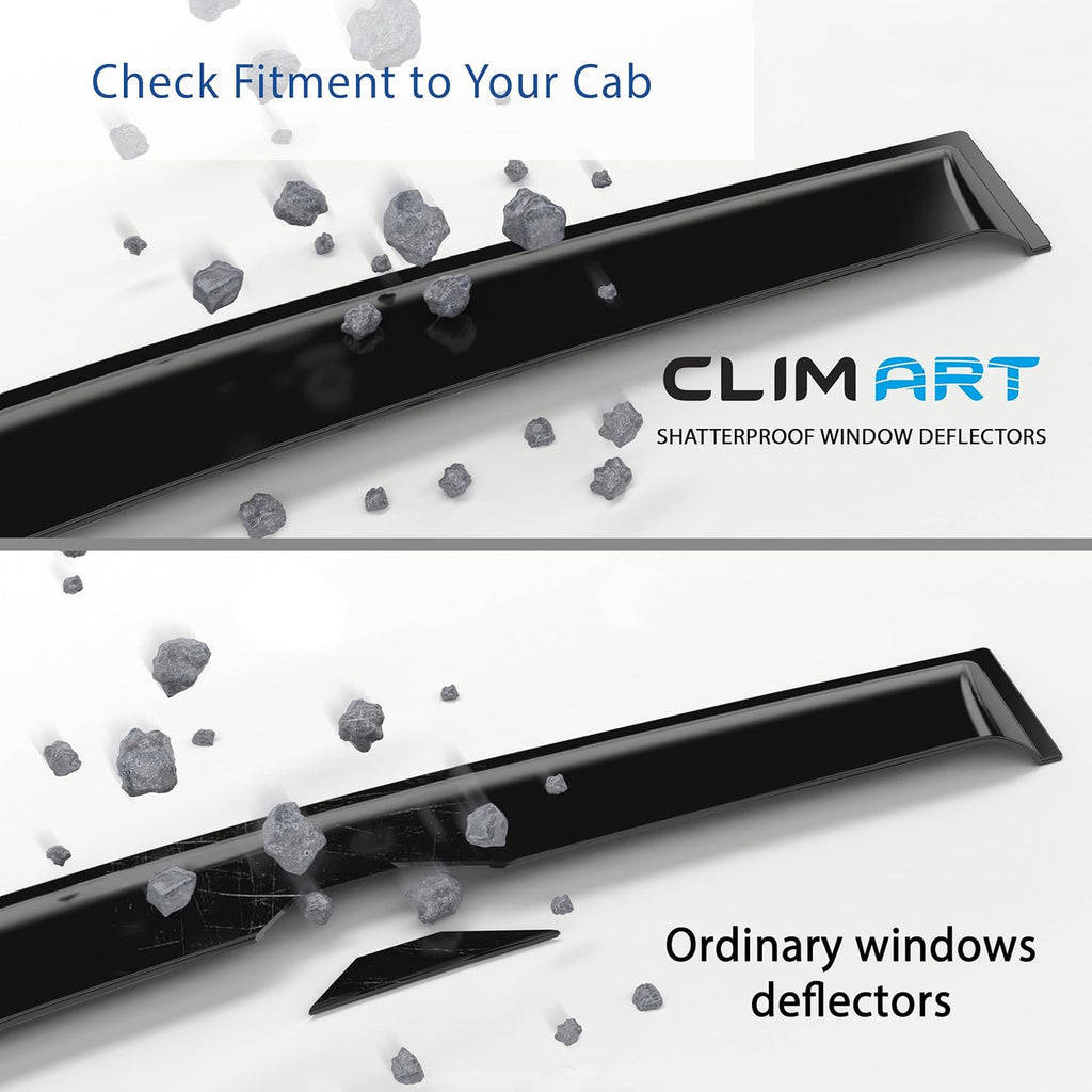 Dark Smoke In-Channel Window Deflectors 4pcs O1226