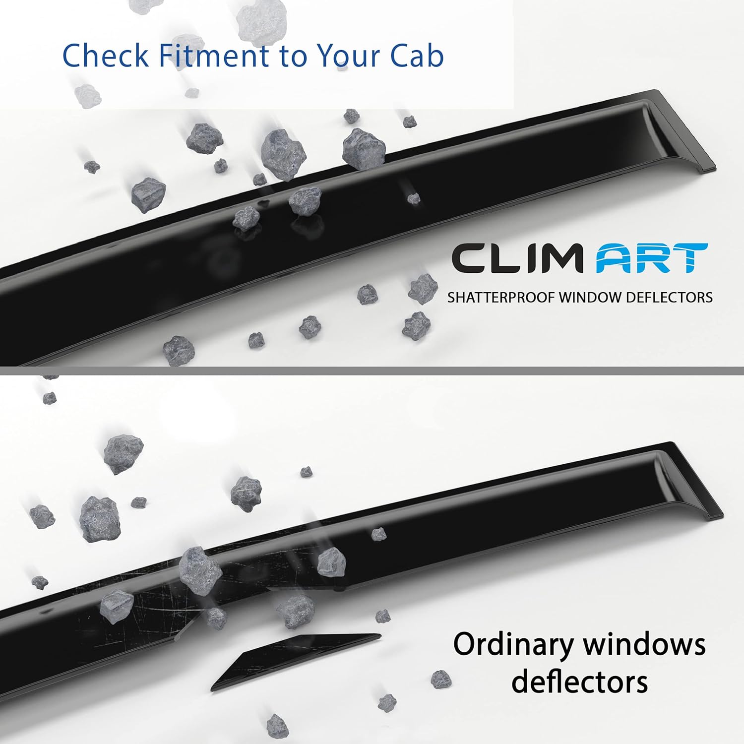 Dark Smoke In-Channel Window Deflectors 4pcs O1226