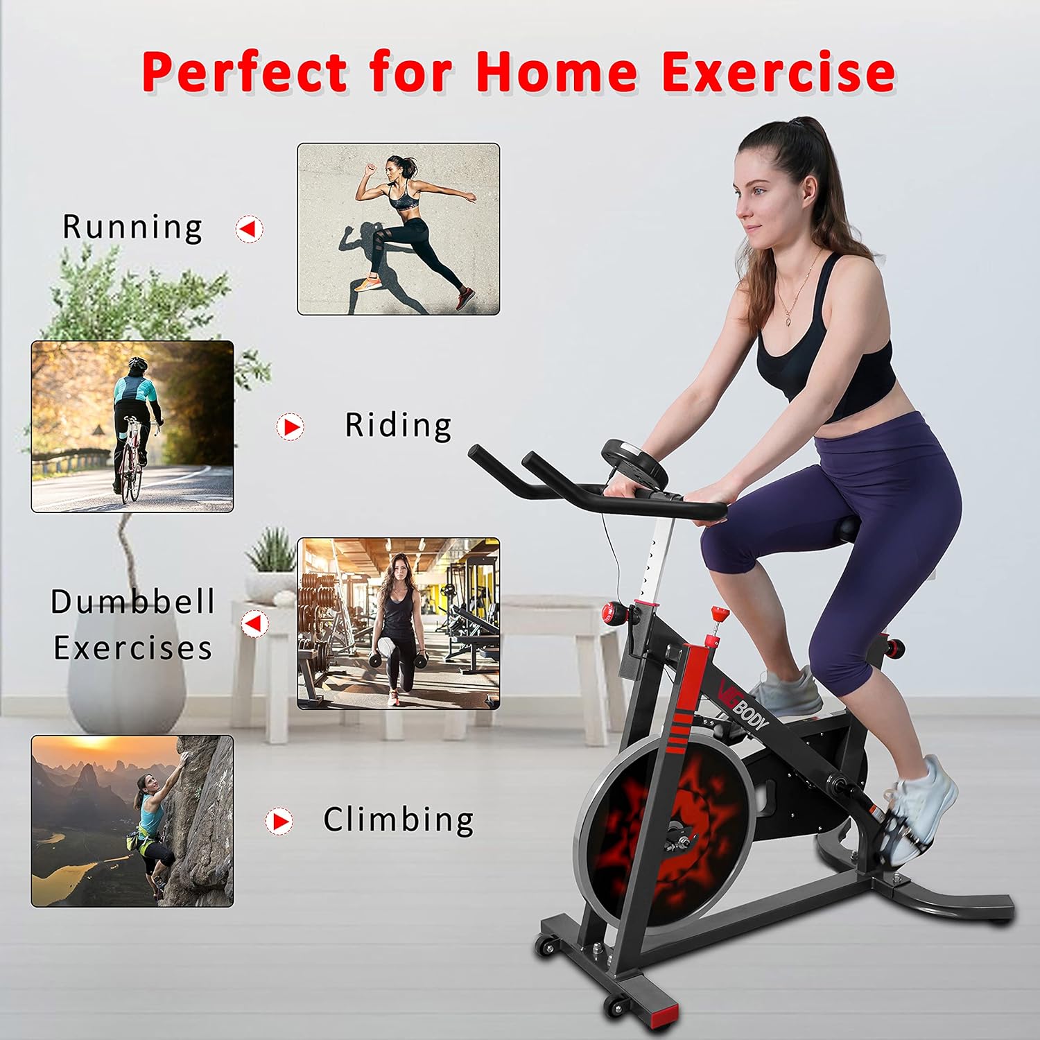 Upright Exercise Bike with Belt Drive L320427