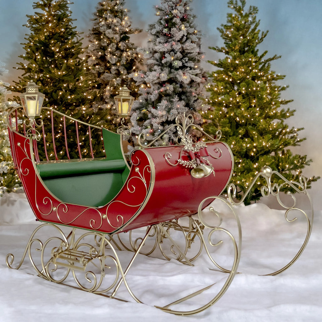 Life-Size Christmas Outdoor Victorian Santa Sleigh H380699