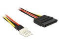 SATA 15Pin Male to Floppy 4 Power Cable J2839