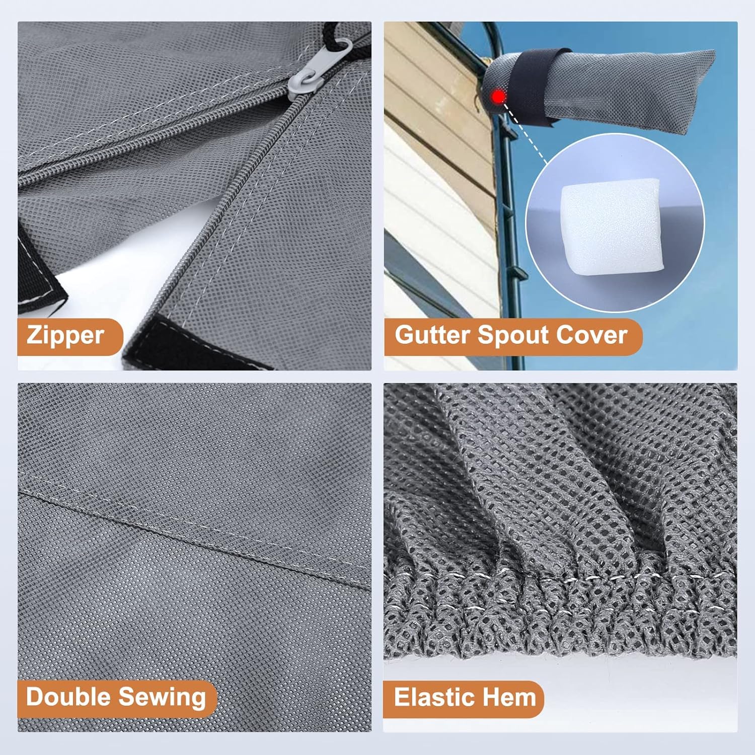Heavy Duty RV Cover for 26’-29’ Motorhome with 2Pcs Extra Straps Y48634