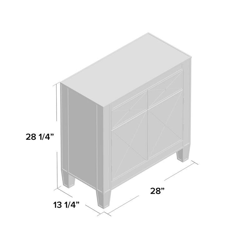 Silver 2-Drawer Accent Cabinet T34046