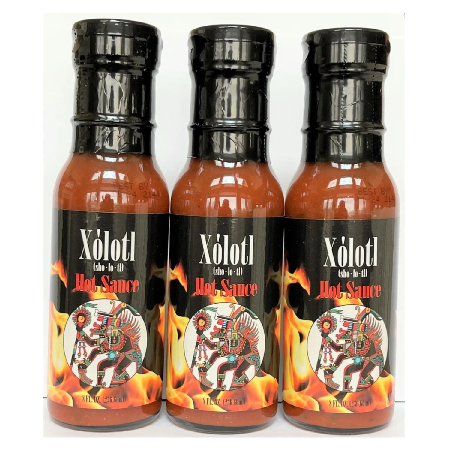 3 Pack Fiery Hot Tomato Based Sauce with Jalapenos, 8oz Bottles G644