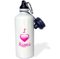 Pink Flowery 21 oz Sports Water Bottle L673529