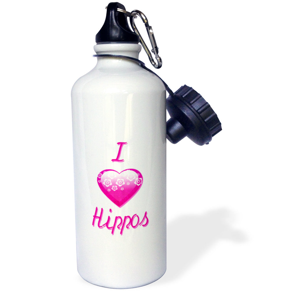 Pink Flowery 21 oz Sports Water Bottle L673529
