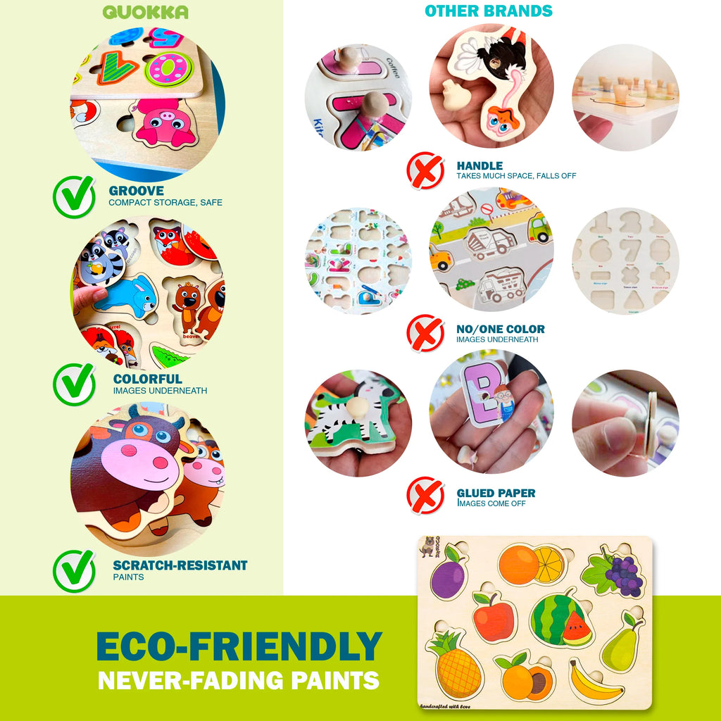 6 Pcs Wooden Puzzles for Toddlers K993315