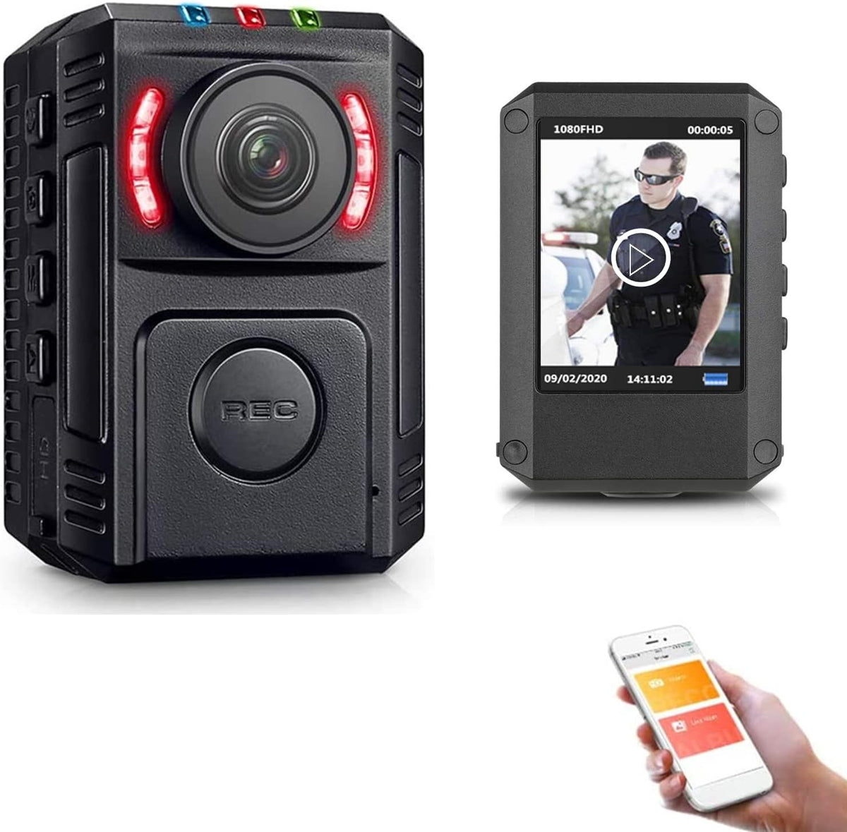 1080P Wireless Mini Body Camera with Night Vision T1484