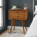 2 Drawer Nightstand Scandinavian Oak I313