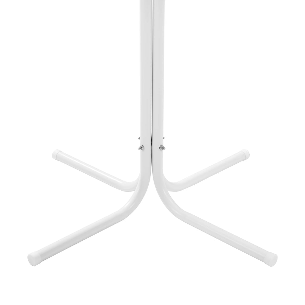 White Satin Metal Outdoor Bistro Table N9385