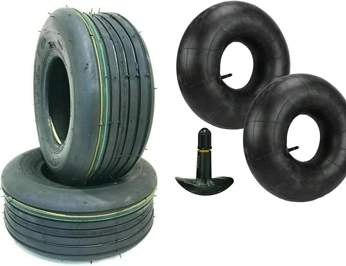 Two 16x6.50-8 4 Ply Lawn Tractor Mower Tires with Tubes S806