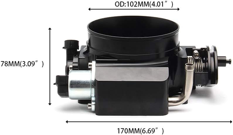 92mm Aluminum Throttle Body with TPS IAC Black D128859