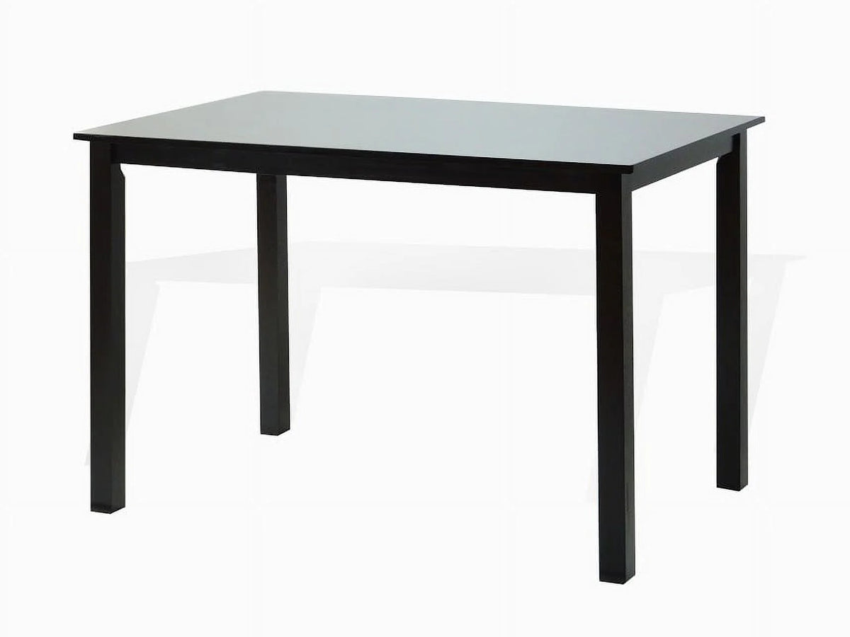 Espresso Rectangular Dining Table and 3 Wood Chairs and Stained Bench Y3134