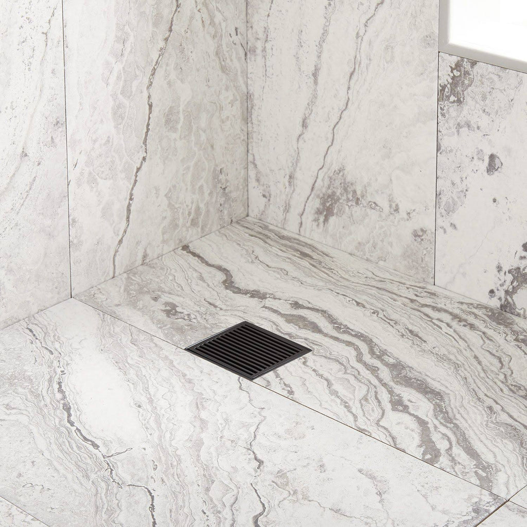 Matte Black Square Shower Drain F88630