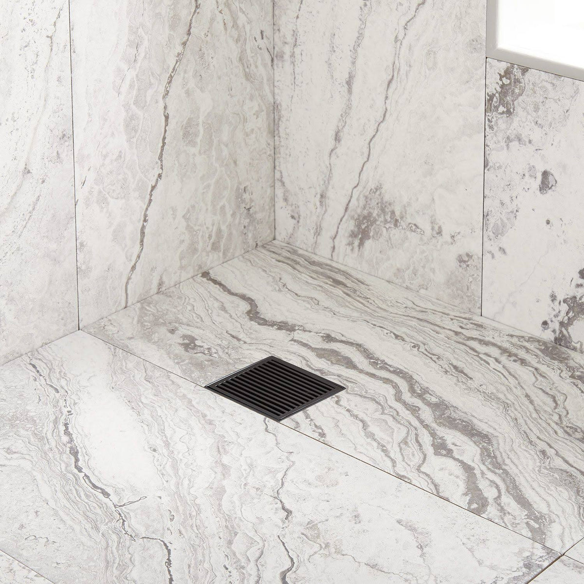 Matte Black Square Shower Drain F88630