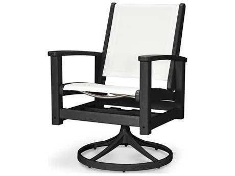 Textured Black Swivel Rocking Chair F66717