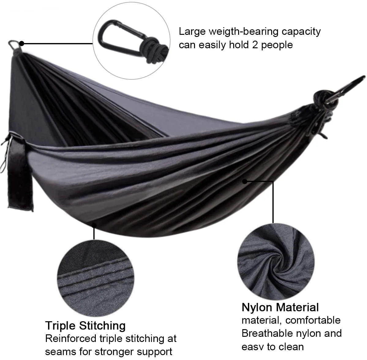 Parachute Nylon Hammock Set for 1 Person S4688