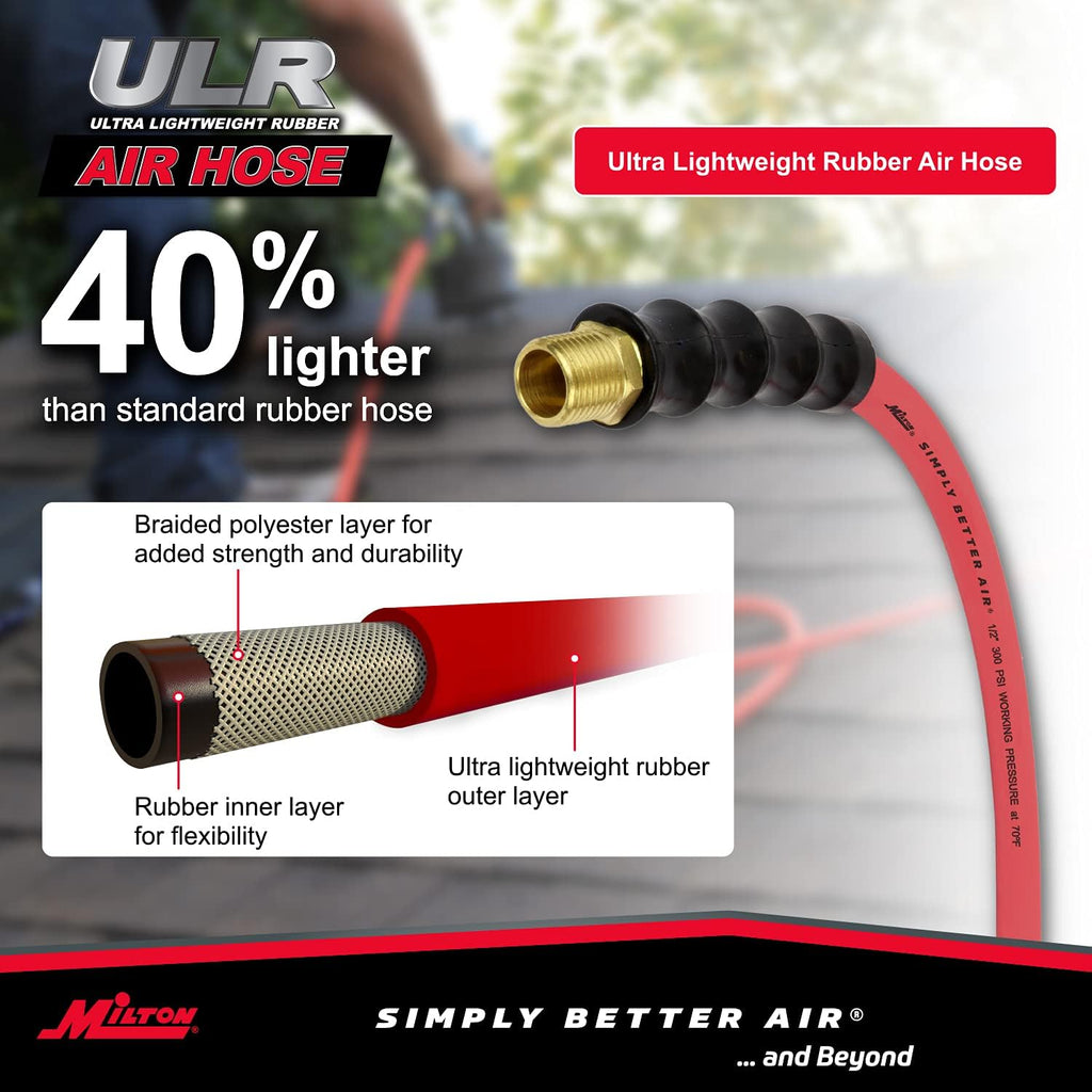 50 ft. x 1/2 ID Ultra Lightweight Rubber Air Hose G44796
