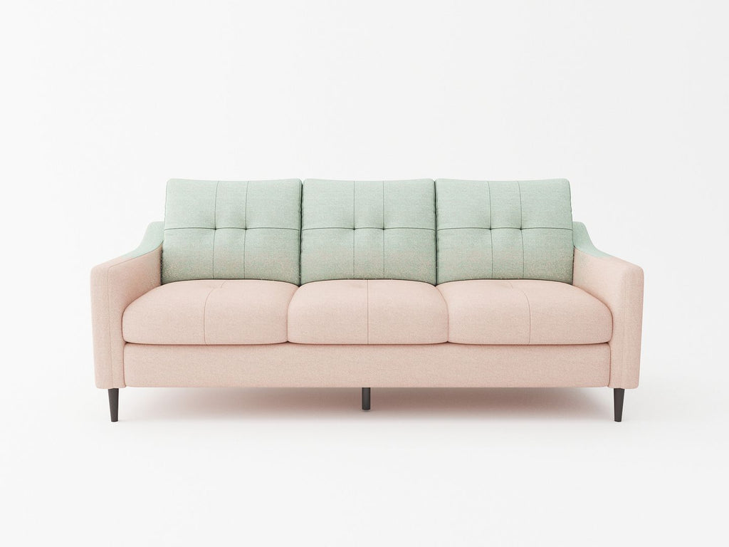 Tufted Futon Sofa with Metal Legs V95586