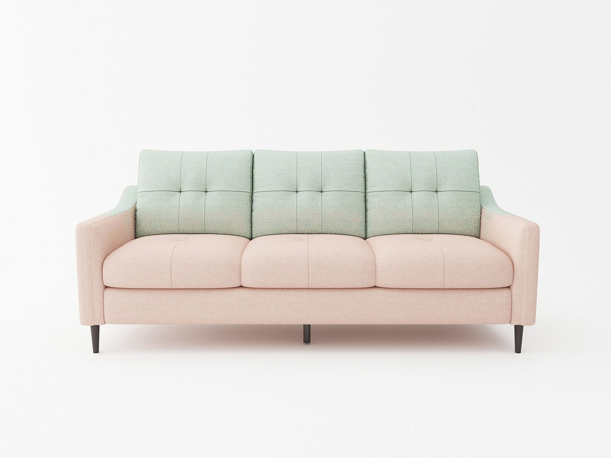 Tufted Futon Sofa with Metal Legs V95586