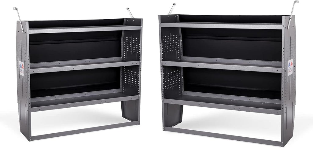 Steel Van Shelving Storage System, Set of 2, 52" W x 46" H x 13" D J5606