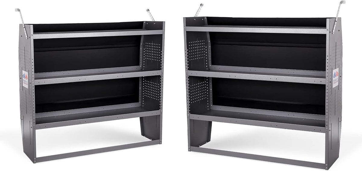 Steel Van Shelving Storage System, Set of 2, 52" W x 46" H x 13" D J5606
