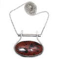 Mahogany Obsidian 925 Silver Necklace 20 in B437
