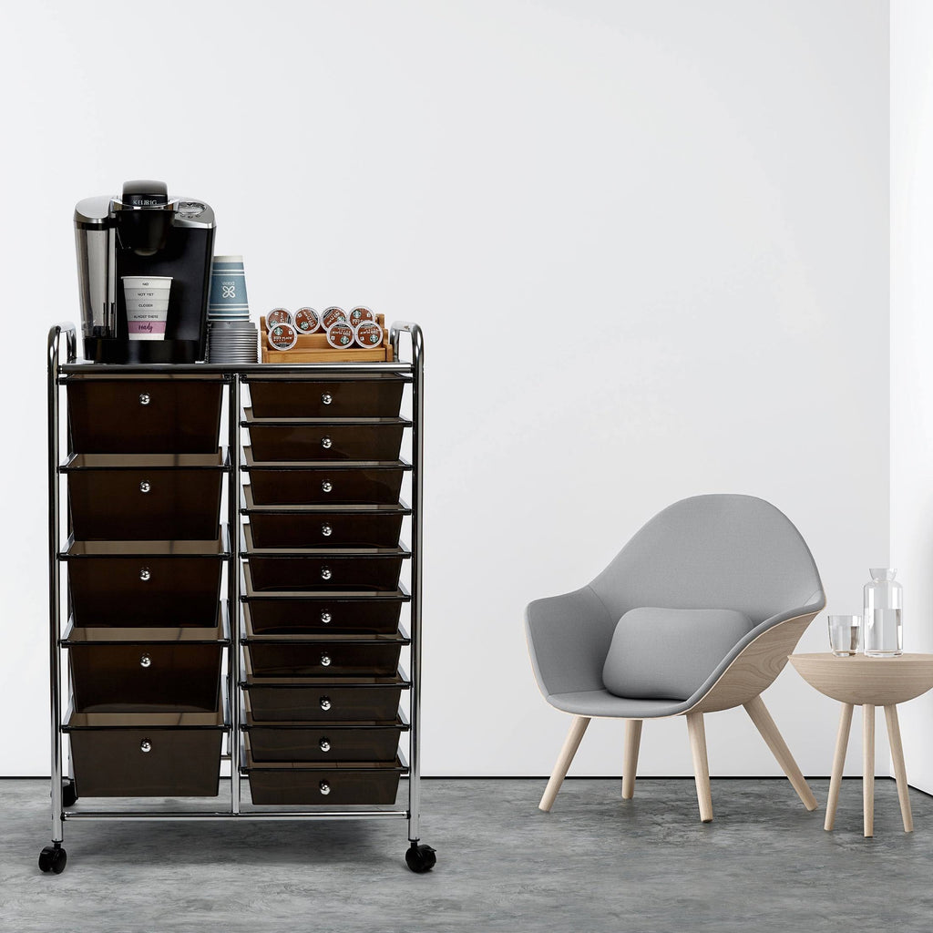 15-Drawer Black Organizer Cart M682594