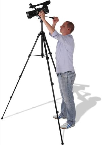 Aluminum Video Tripod System with Fluid Head, Extends to 82”, Max Load 15 lb, Carry Case Z32407