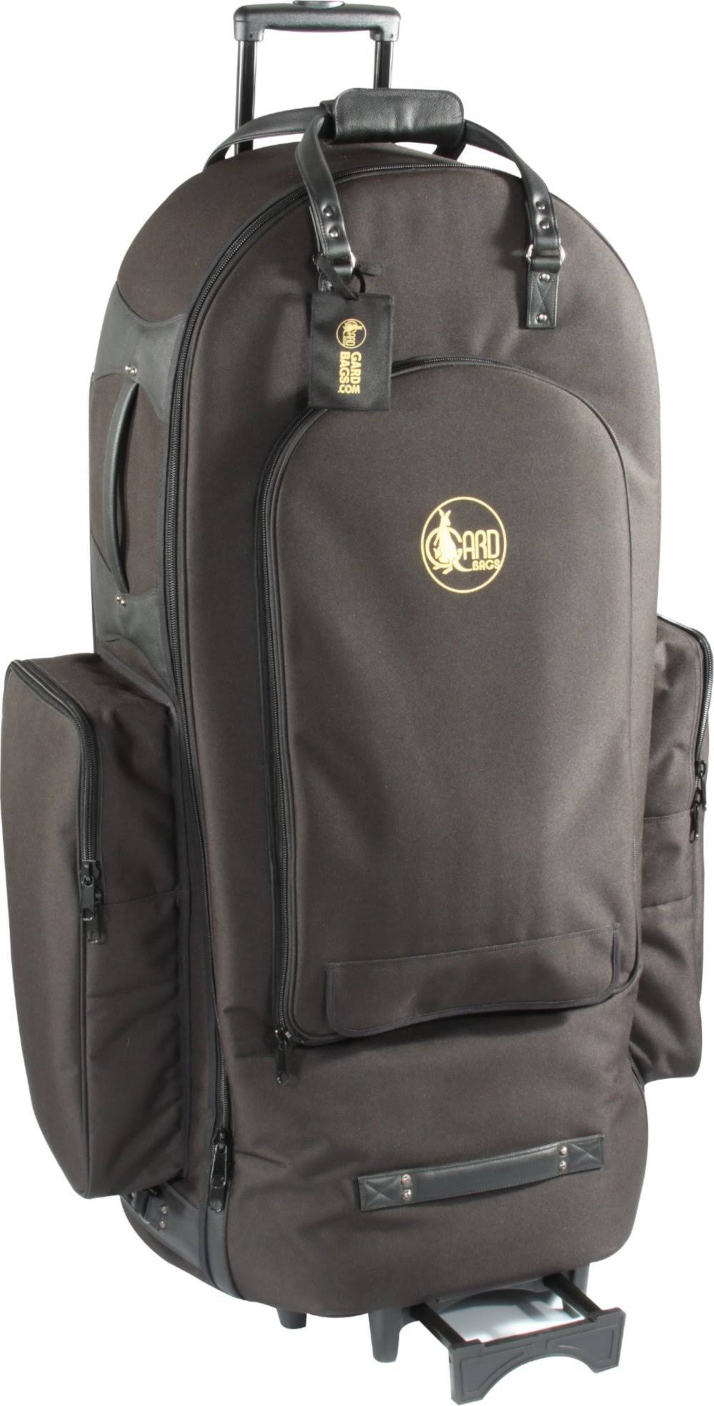 Black Synthetic Tuba Wheelie Bag with Leather Trim X9125