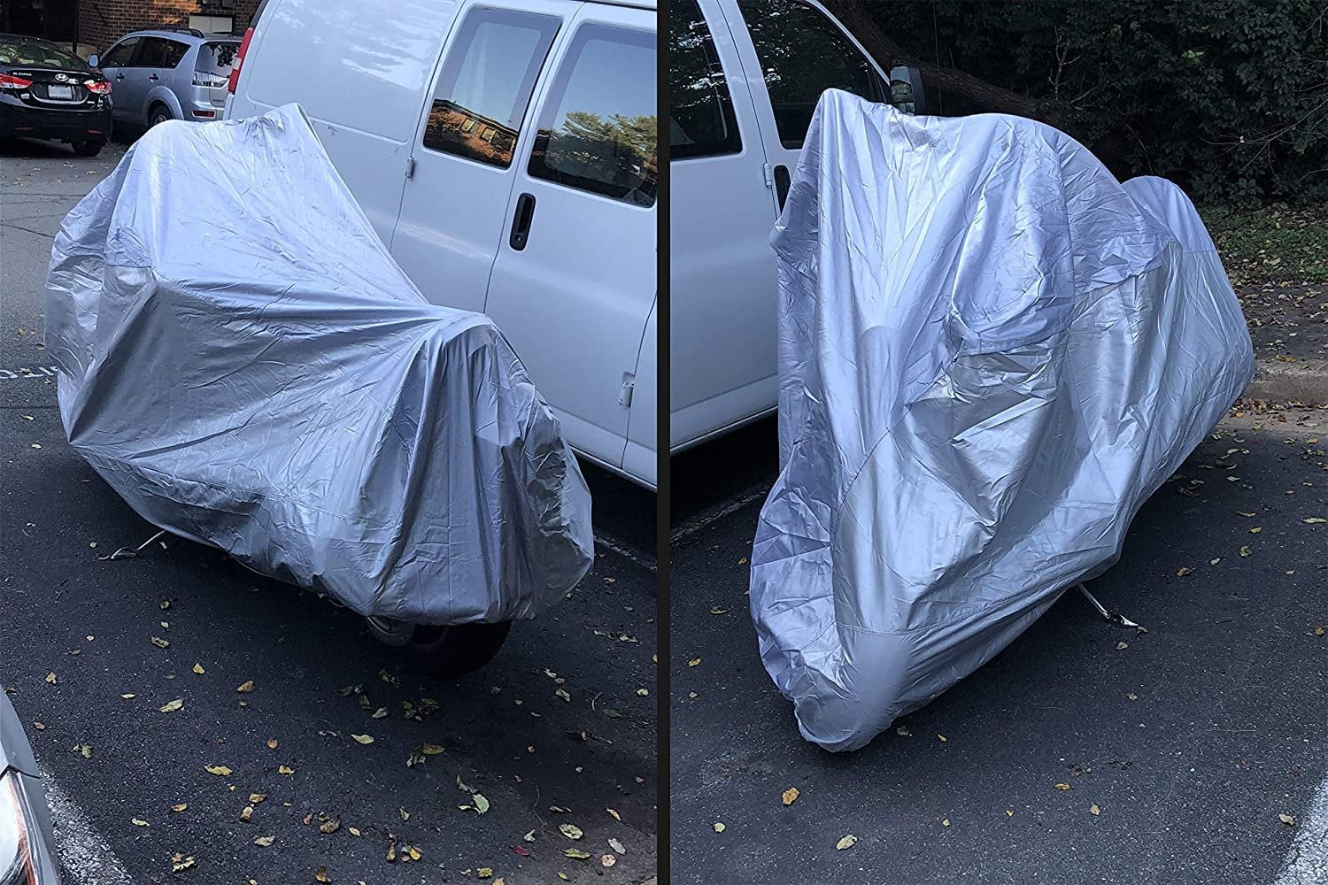 Motorcycle Cover with Reinforced Securing Straps and Storage Bag P8935