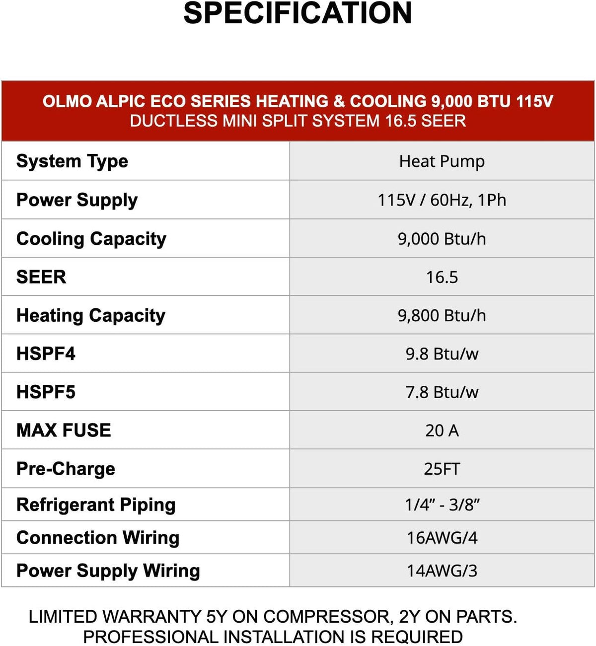 Ductless Mini Split AC/Heating System with Heat Pump Q4058