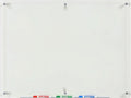 White Glass Dry-Erase Board Set with Marker Tray G3475